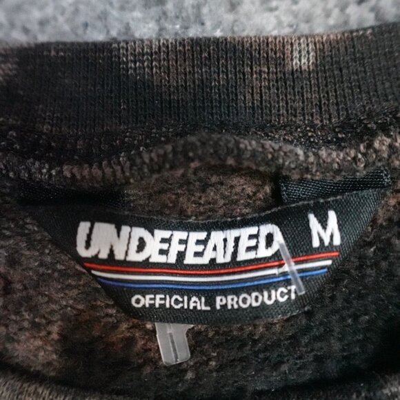 Undefeated Sweatshirt M Black Tie Dye Embroidered Can't Lose - Picture 3 of 8